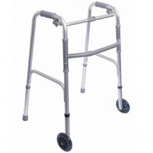 Single Button Walker with 5" Wheels 