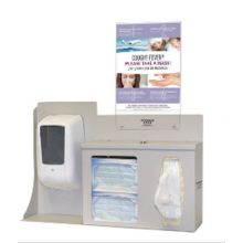 Hygiene Dispensing Station BOWMAN Surface Mount Quartz Beige 5.00 X 22.25 X 24.42 Inch Aluminum / PETG Plastic