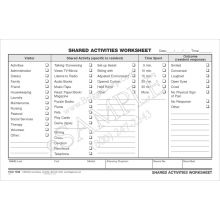 Shared Activities Worksheet