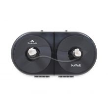 SofPull 2-Roll Side-By-Side Centerpull High-Capacity Toilet Paper Dispenser, Smoke