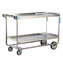 Heavy-Duty Stainless-Steel Utility Cart, 700 lb., 2 Shelves, 22.375" x 54.625" x 37"